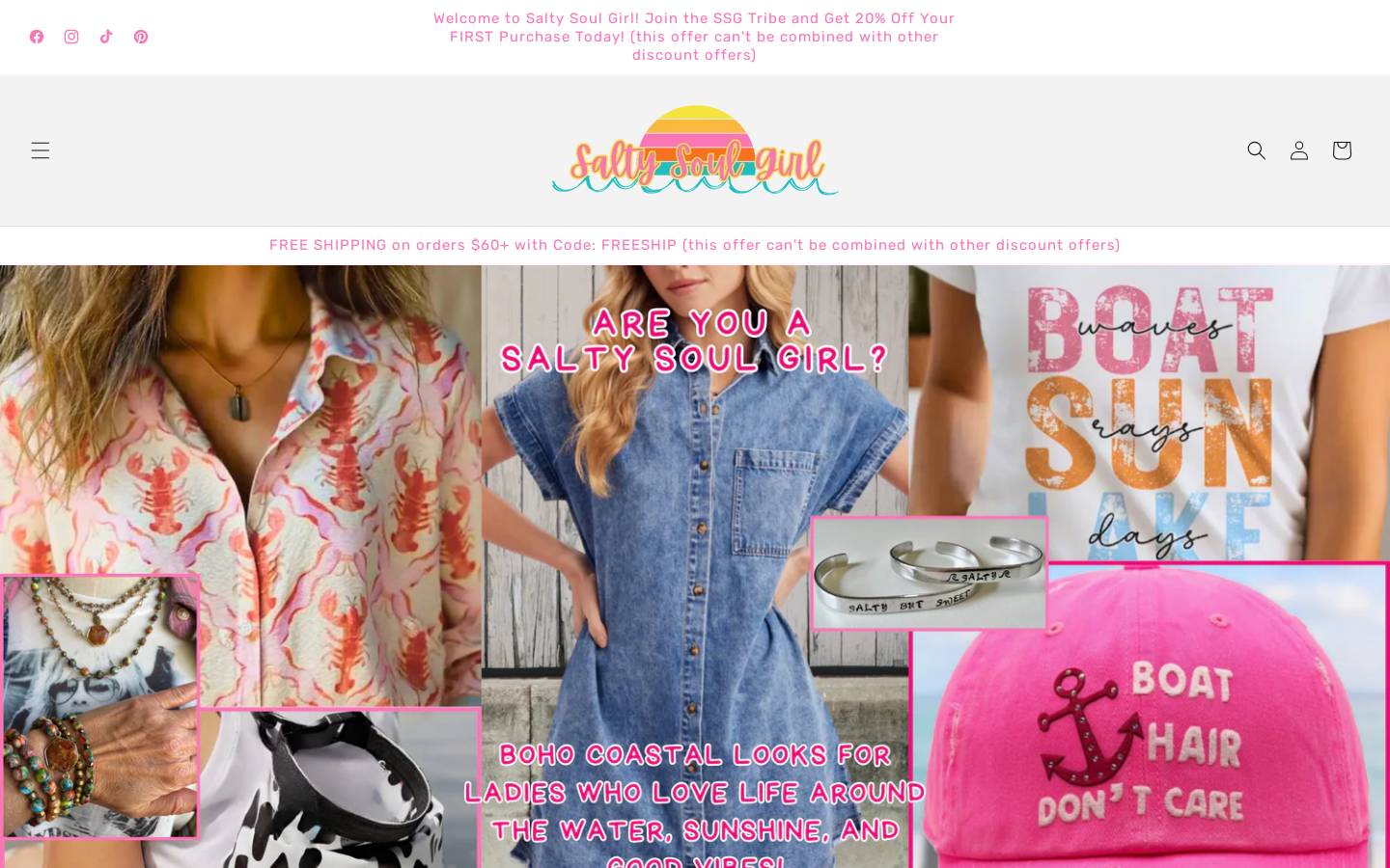 saltysoulgirl.com homepage screenshot