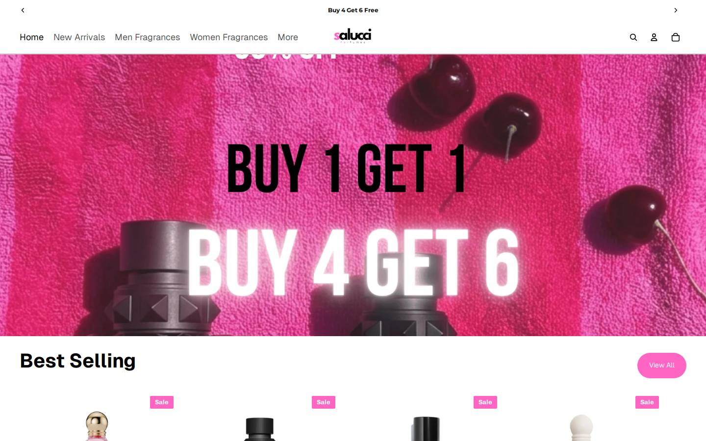 salucci-perfumes.com homepage screenshot