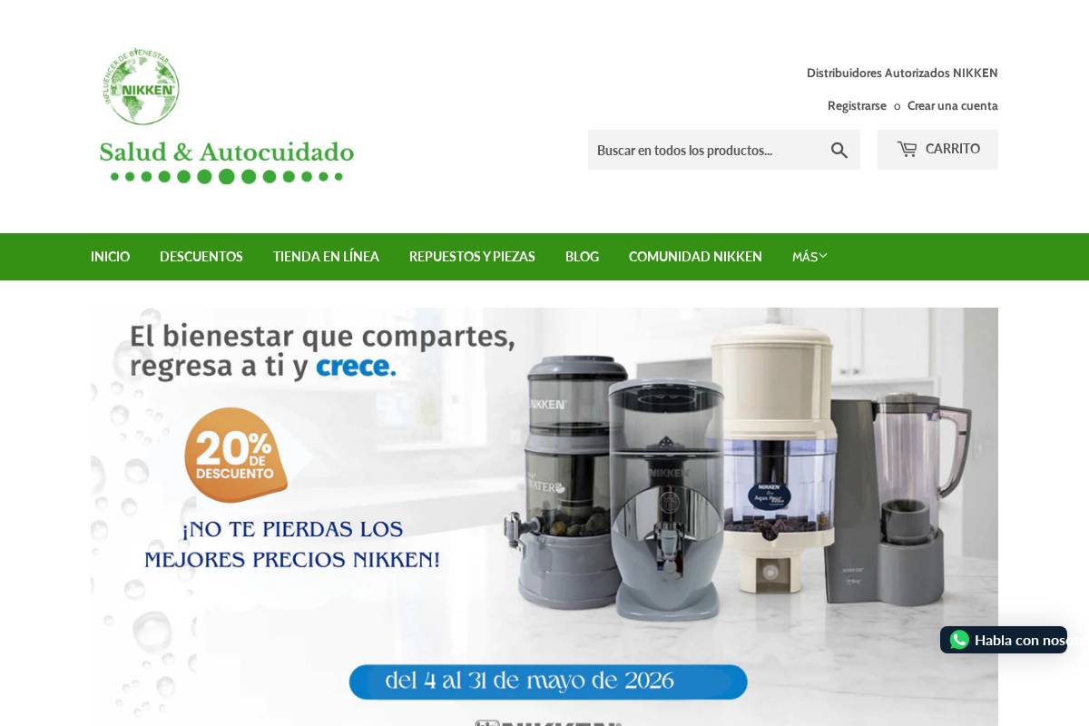 saludyautocuidado.com homepage screenshot