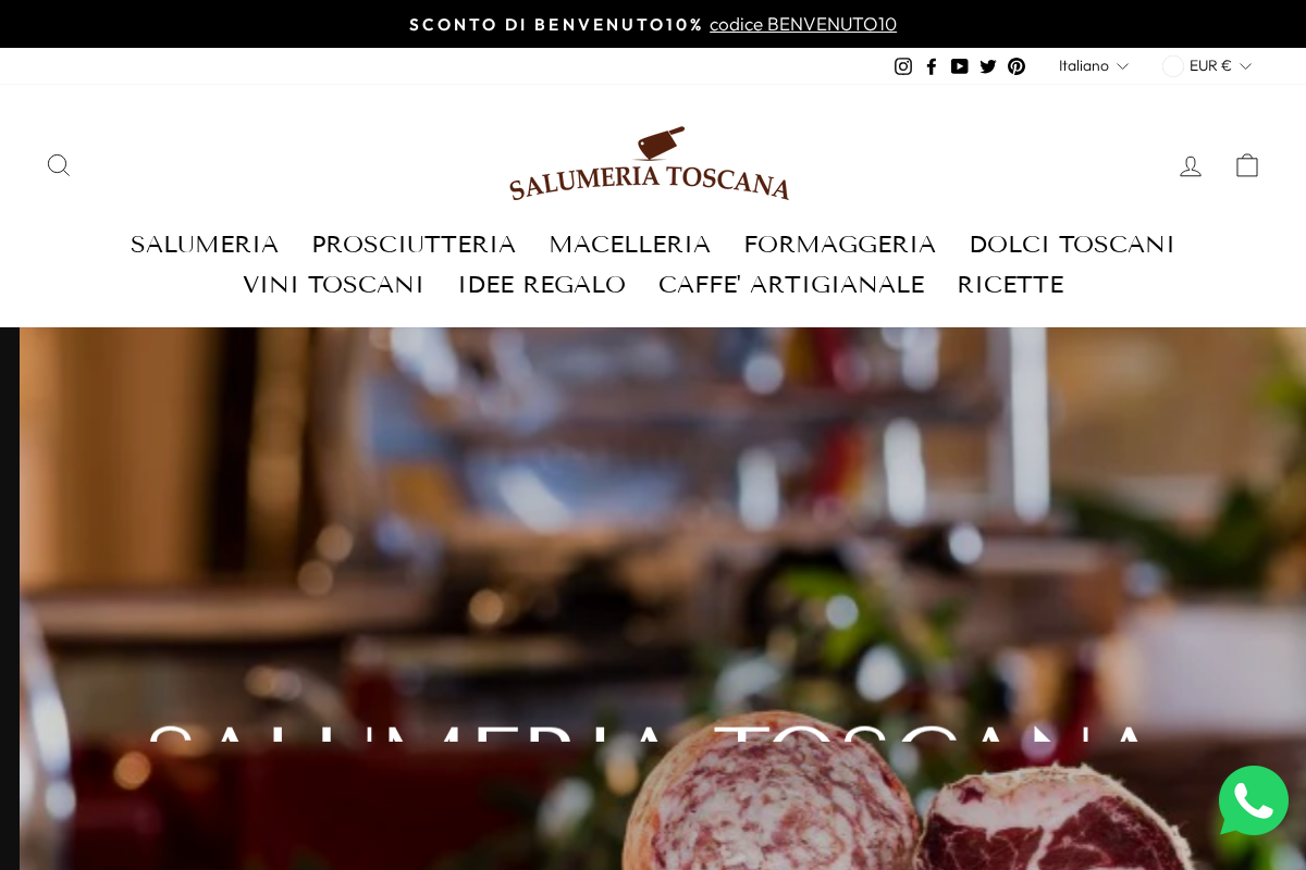 Salumeria Toscana homepage screenshot