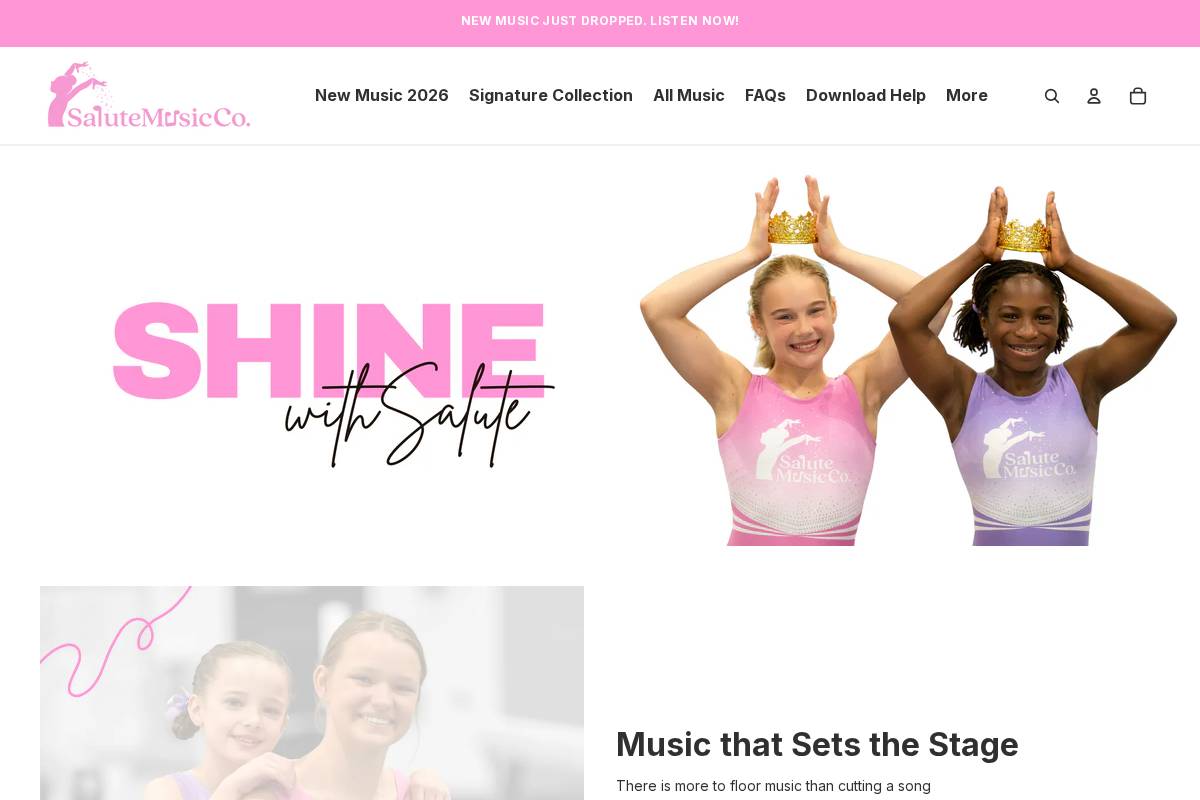 salutemusic.com homepage screenshot