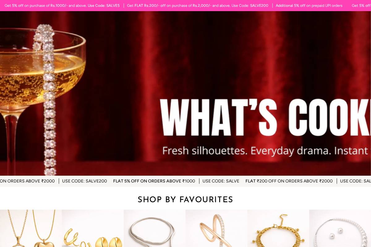 salve.co.in homepage screenshot