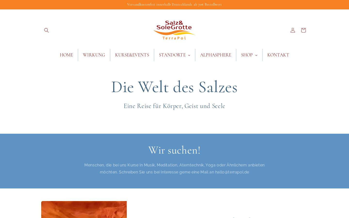 salzgrotte.de homepage screenshot