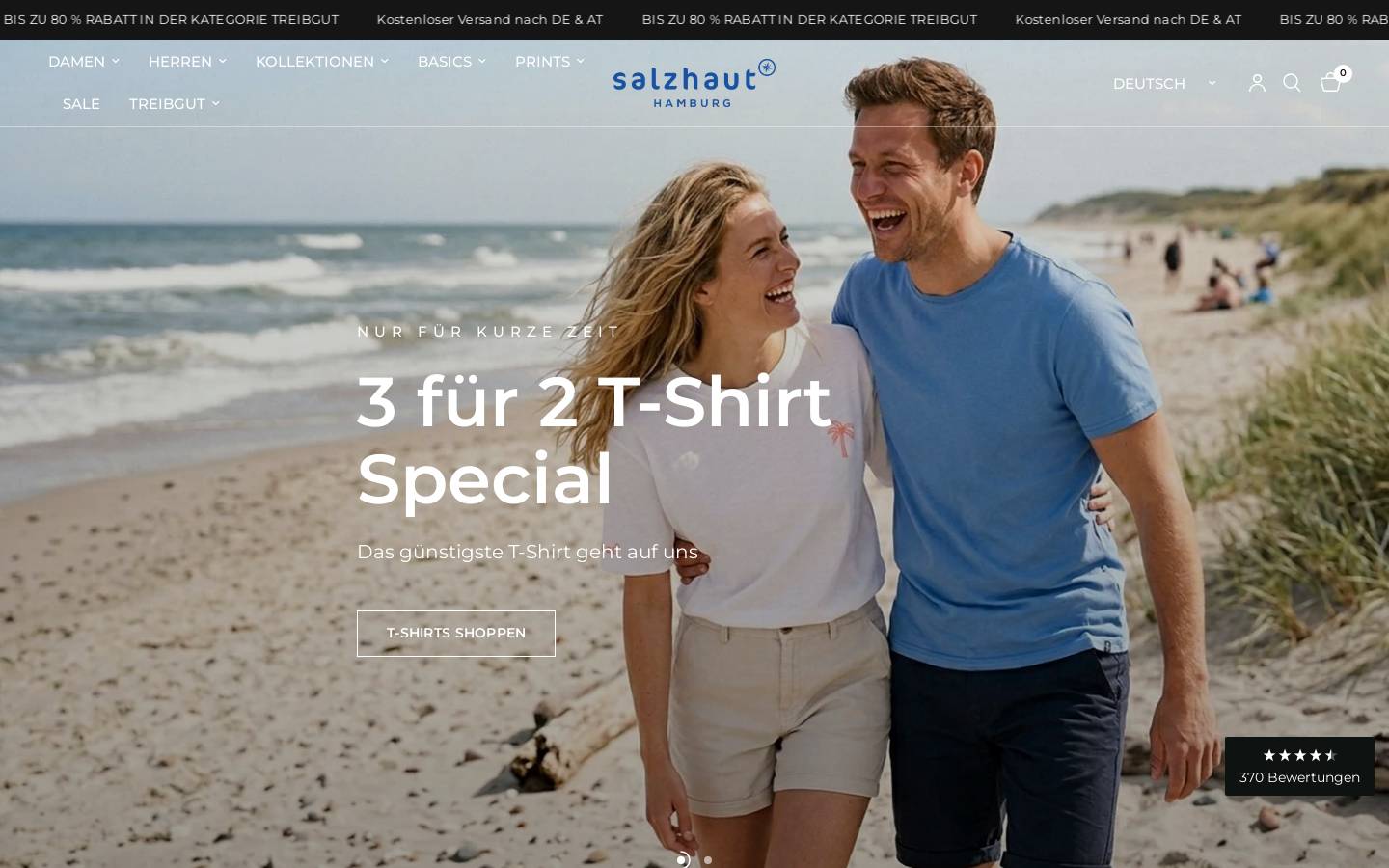 Salzhaut homepage screenshot