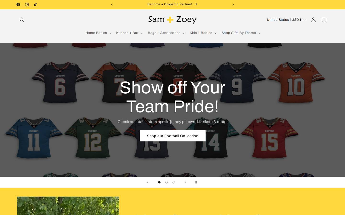 samandzoey.com homepage screenshot