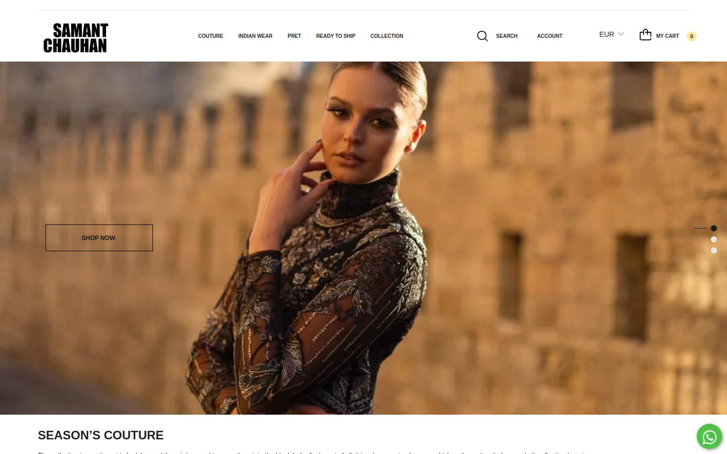 samantchauhan.com homepage screenshot