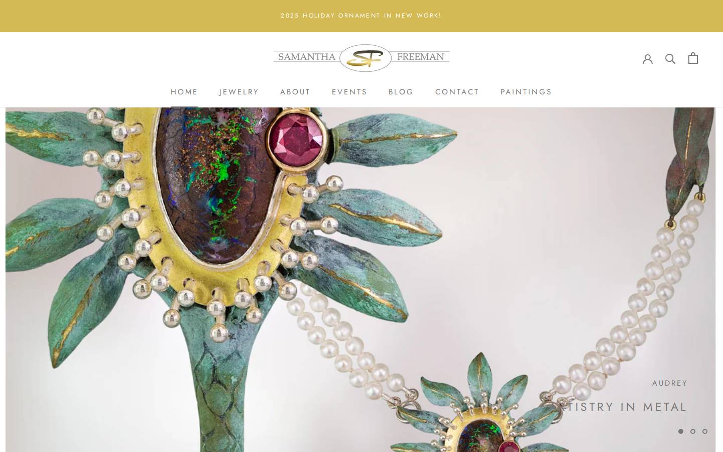 samanthafreemandesign.com homepage screenshot