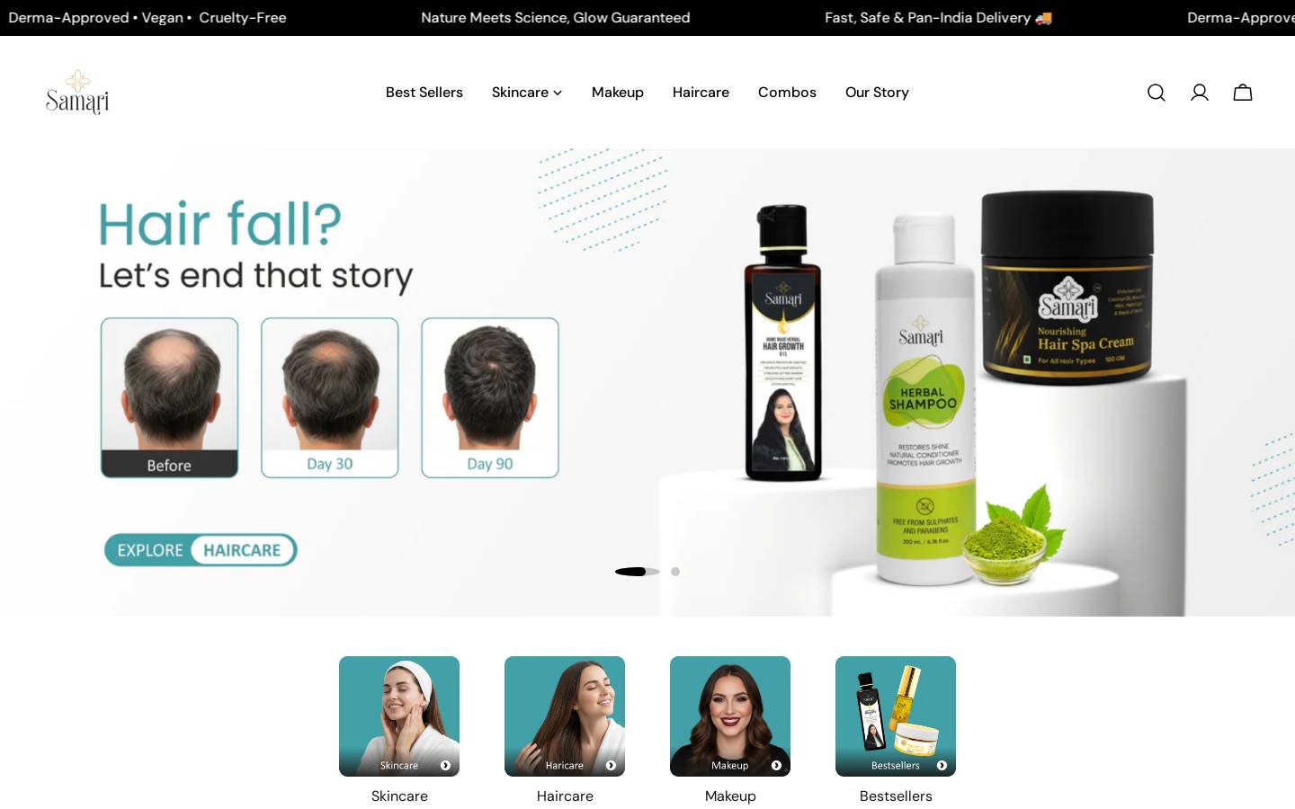 samari.in homepage screenshot