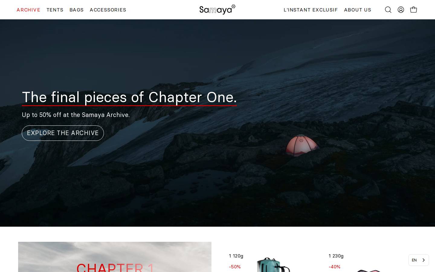 samaya-equipment.com homepage screenshot