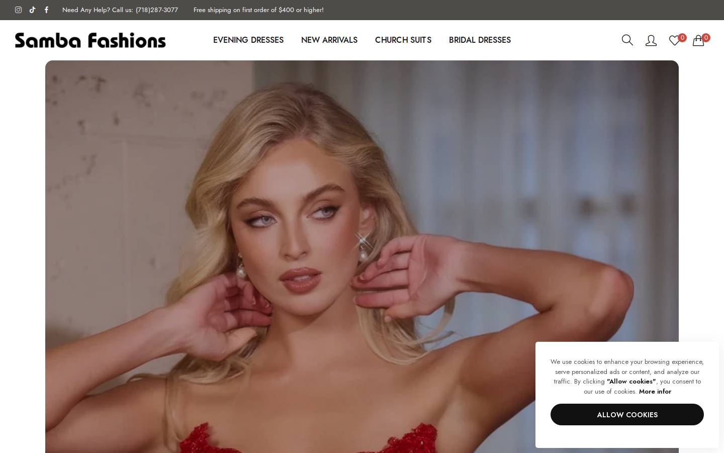 sambafashions.com homepage screenshot