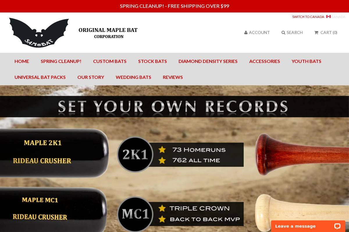 SAM BAT homepage screenshot
