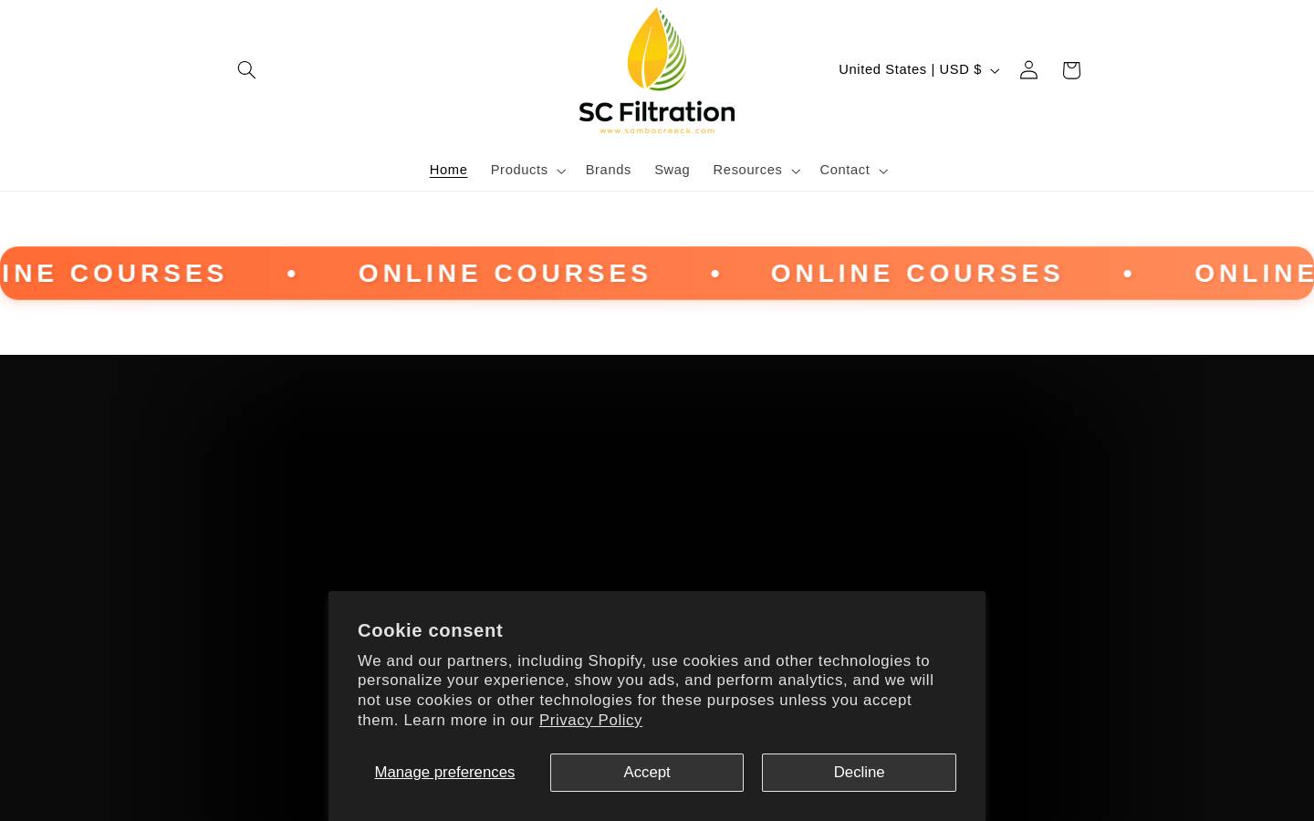 sambocreeck.com homepage screenshot