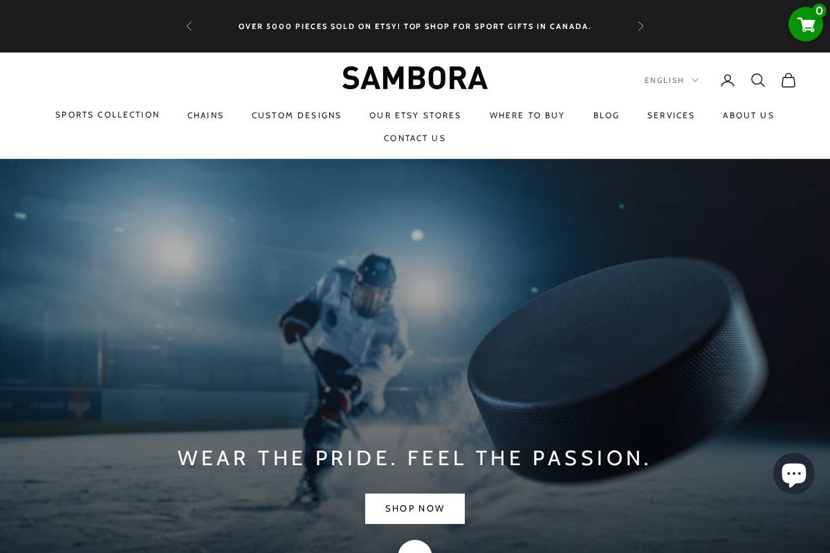 samborajewelry.com homepage screenshot
