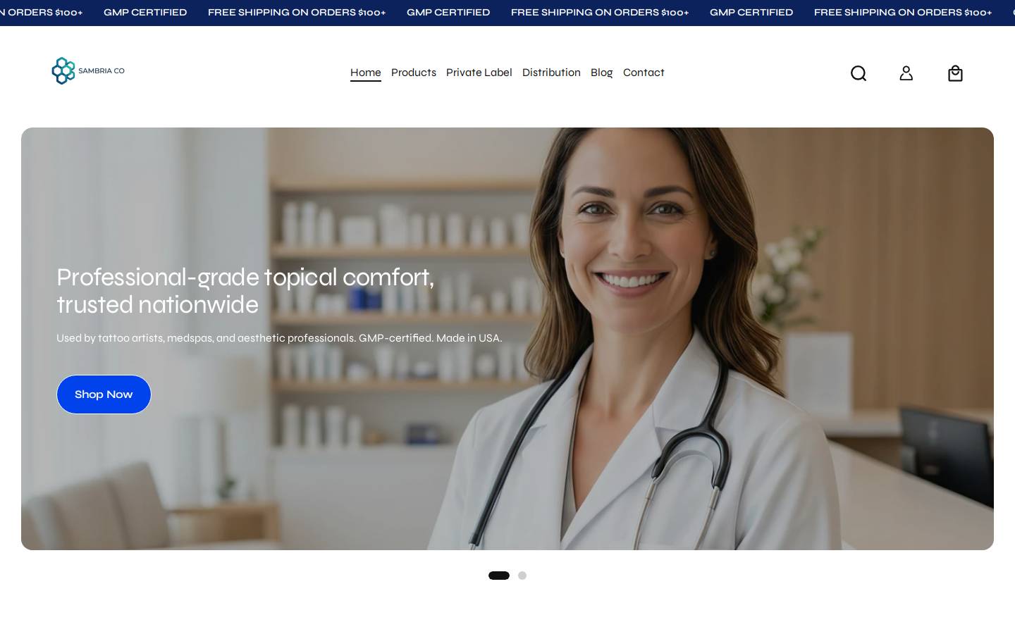 sambriaco.com homepage screenshot