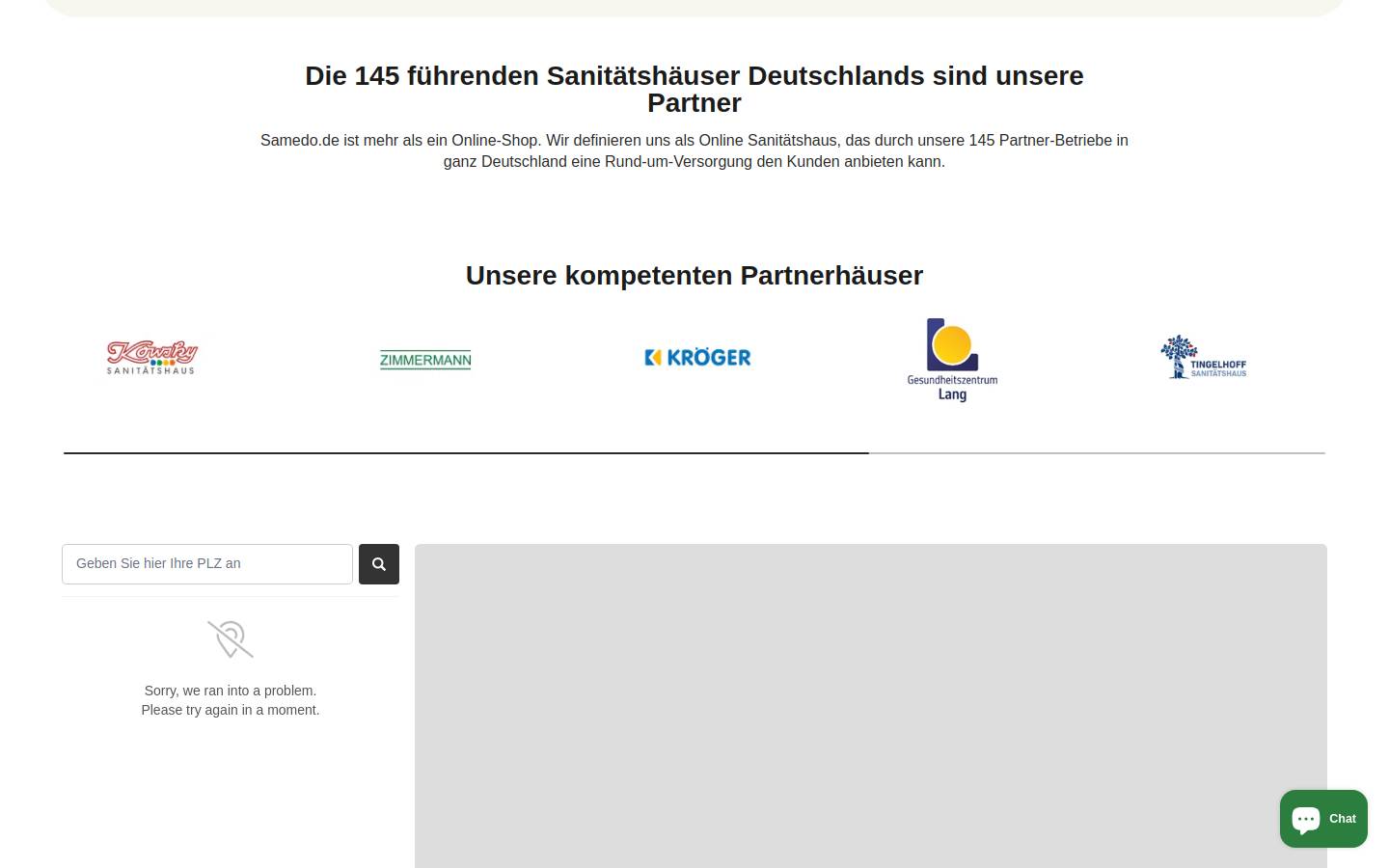 samedo.de homepage screenshot