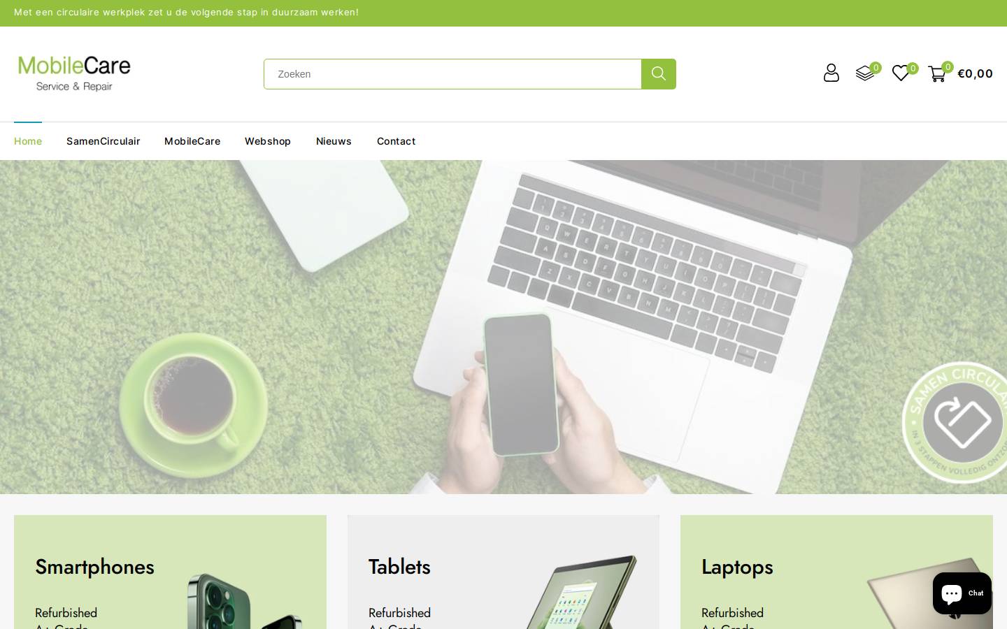 samencirculair.nl homepage screenshot