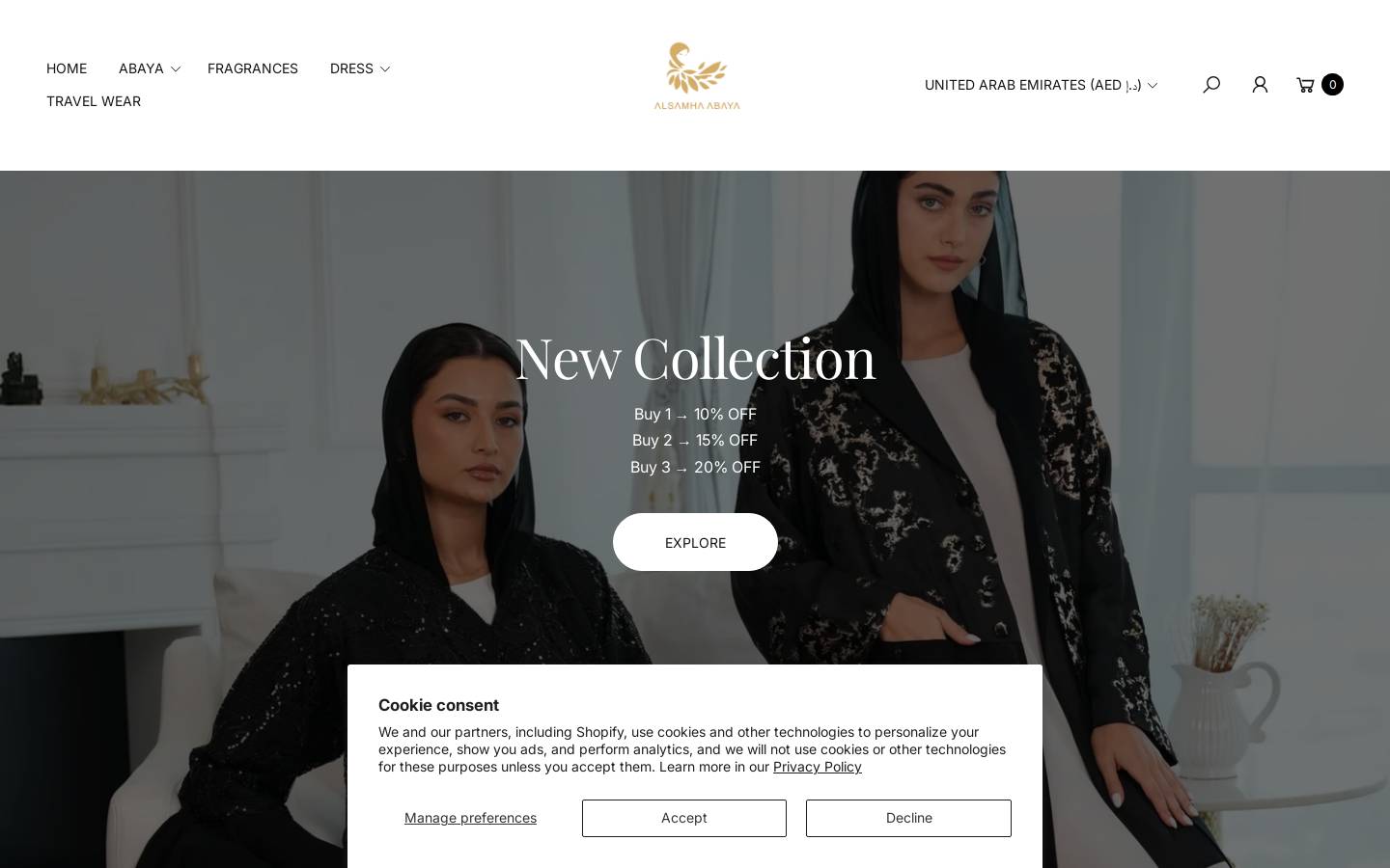 samhaboutique.com homepage screenshot