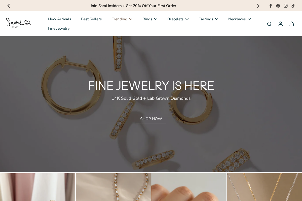 Samijewels homepage screenshot