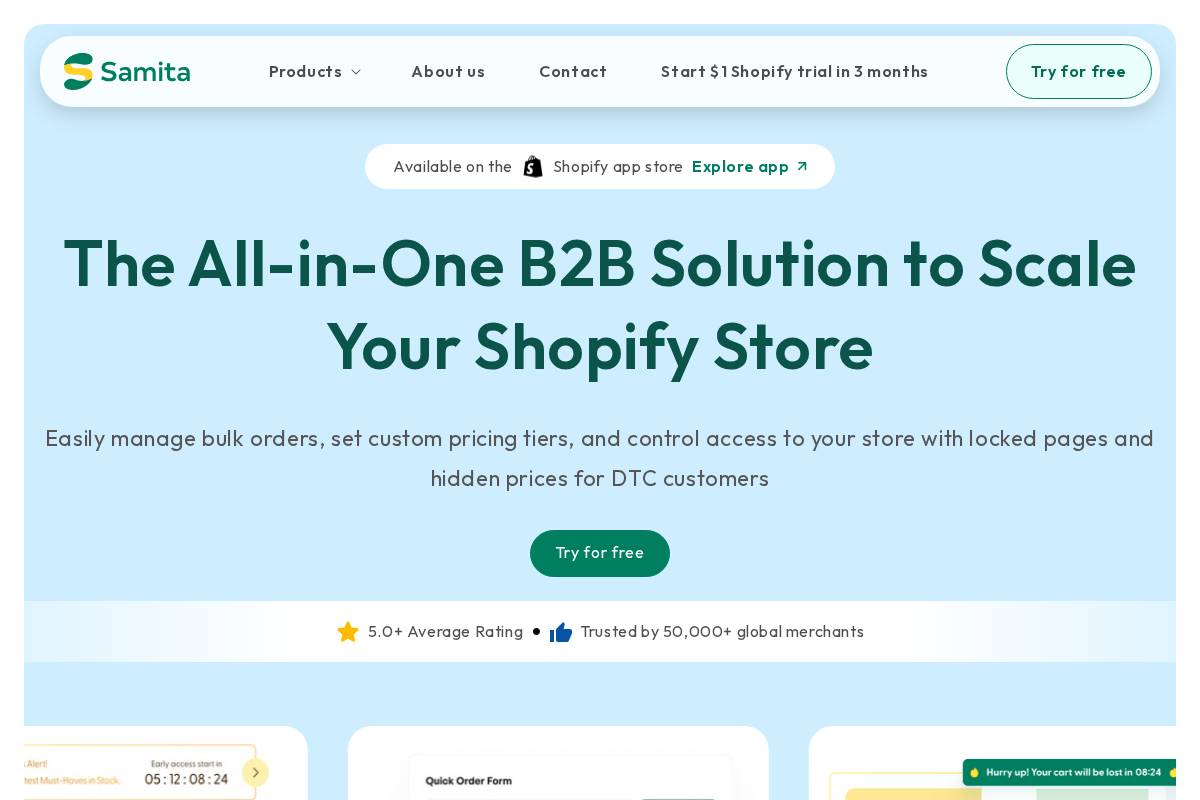 samita.io homepage screenshot