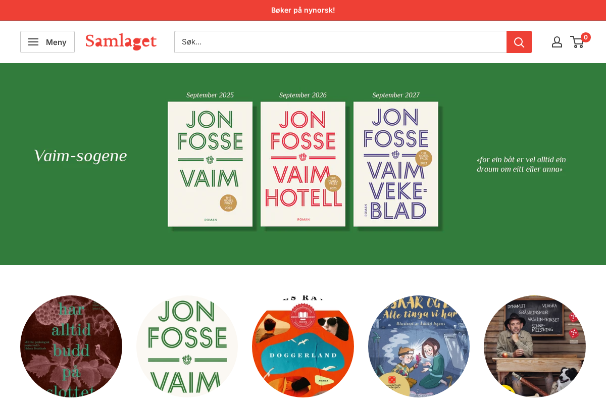 Samlaget homepage screenshot