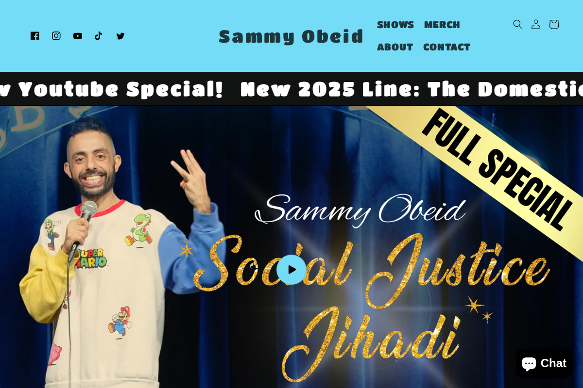Sammy Obeid homepage screenshot