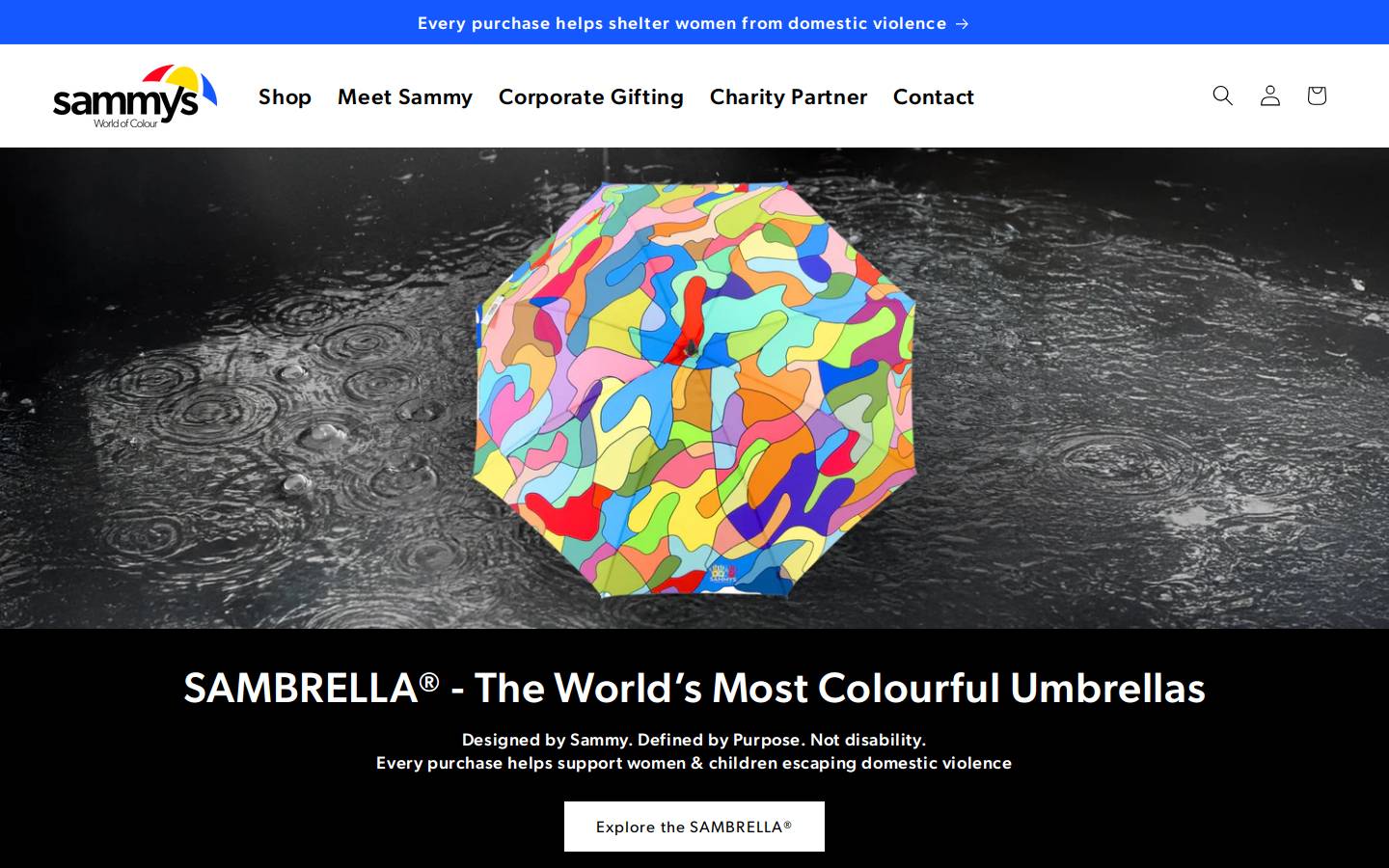 sammysworldofcolour.com homepage screenshot