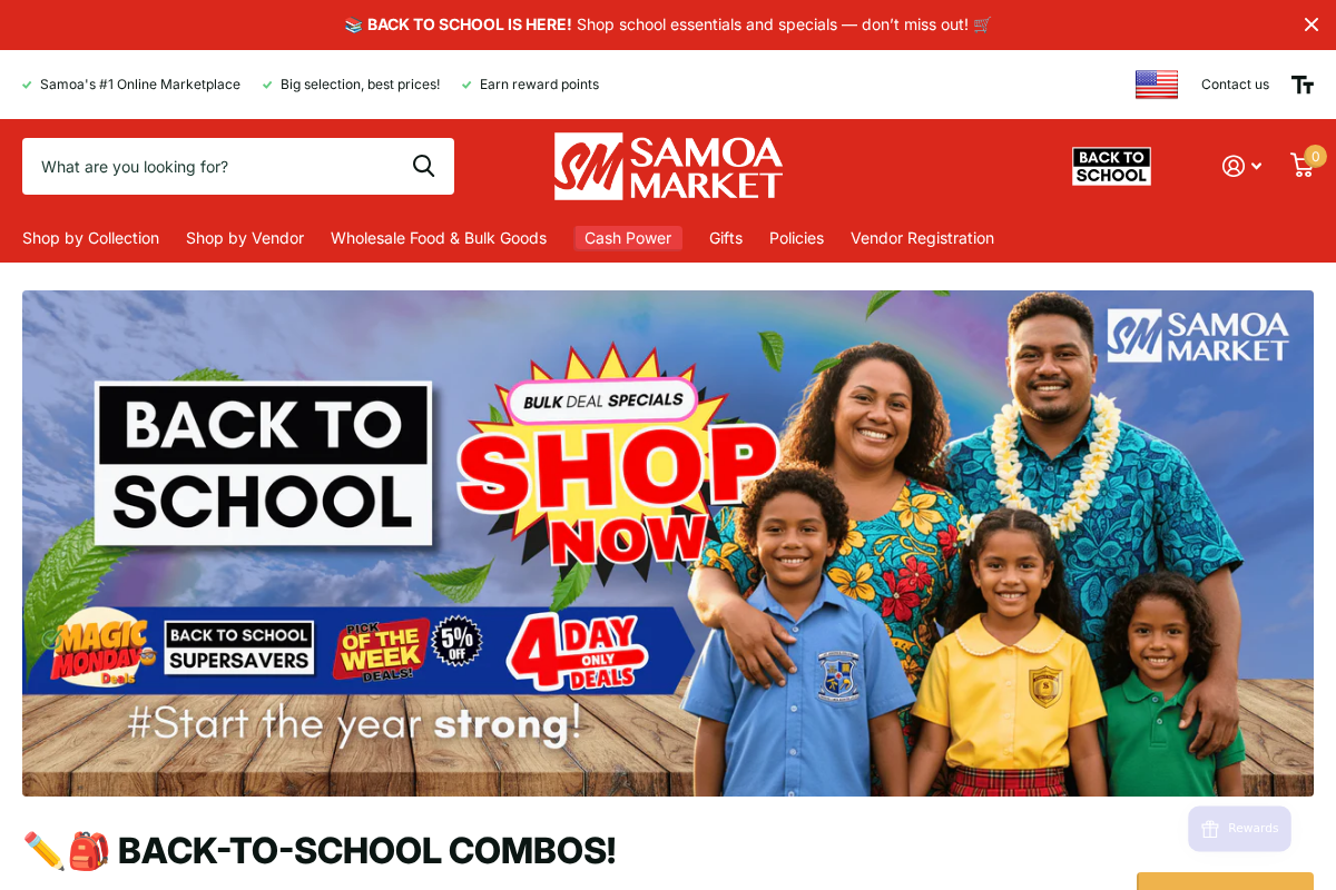 Samoamarket.com homepage screenshot