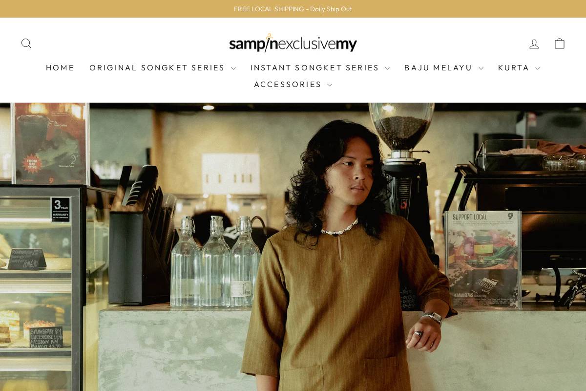 sampinexclusive.com homepage screenshot