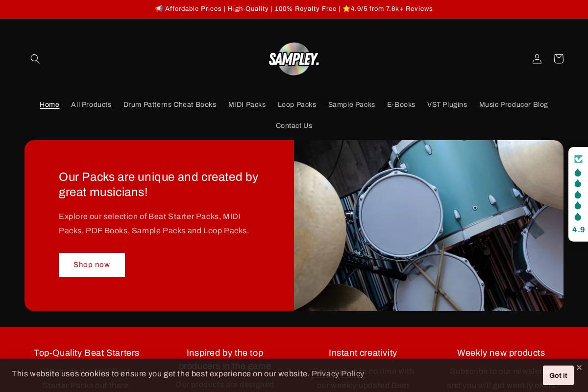 sampley.me homepage screenshot