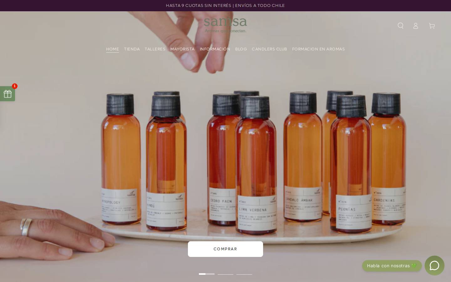samsaaromas.com homepage screenshot