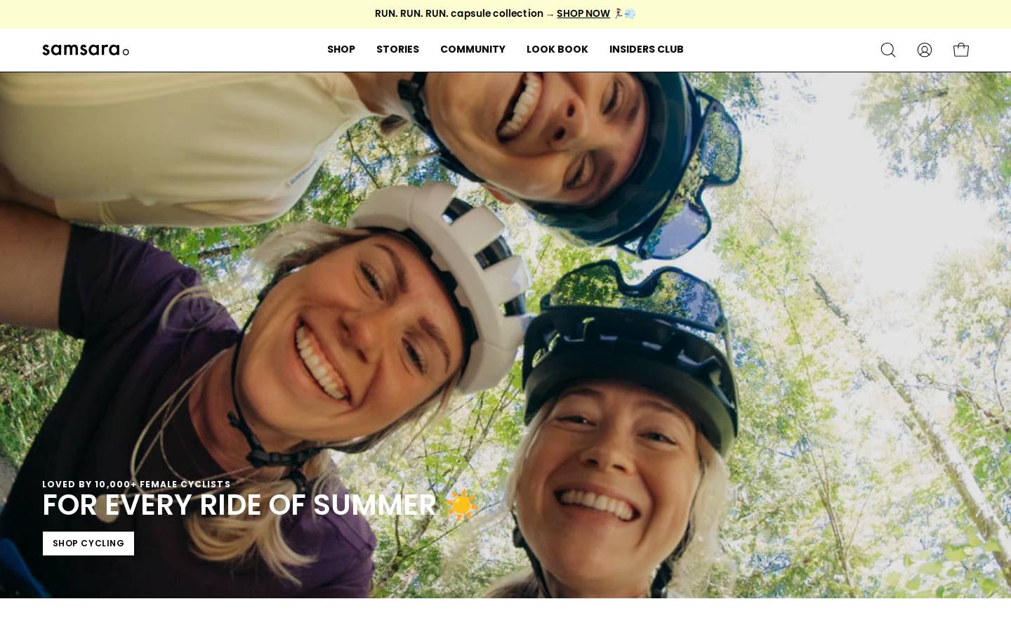 samsara-cycle.com homepage screenshot