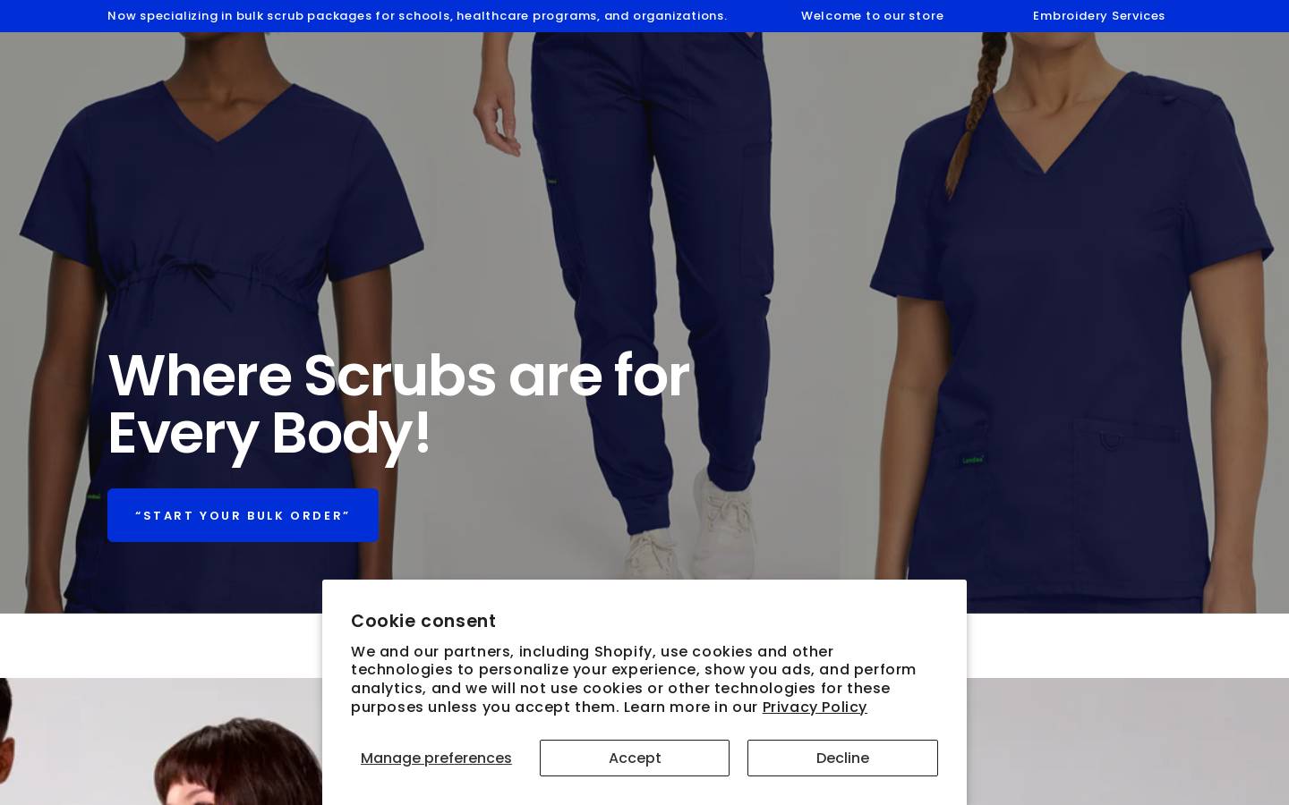 samsscrubhub.com homepage screenshot