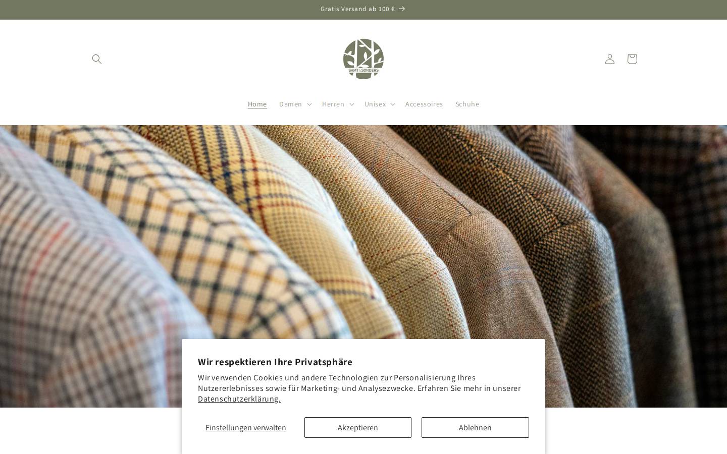 samt-und-sonders.com homepage screenshot