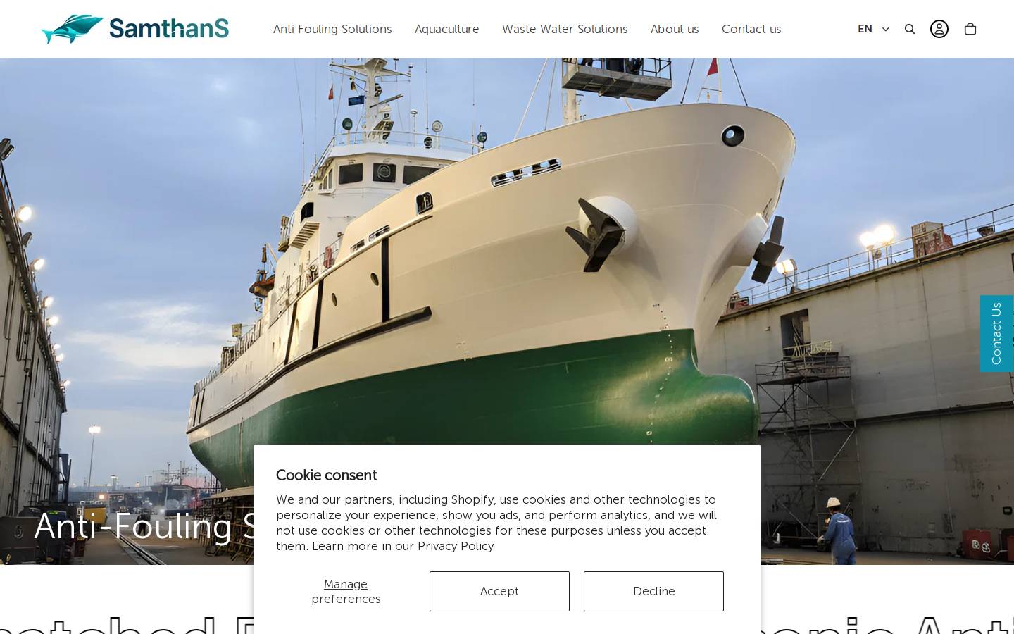samthans.com homepage screenshot