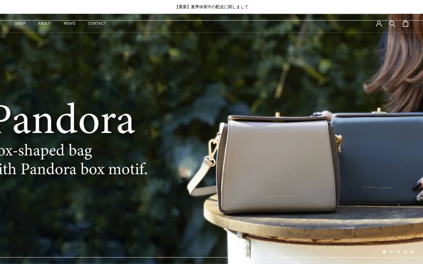 samuelashley.jp homepage screenshot