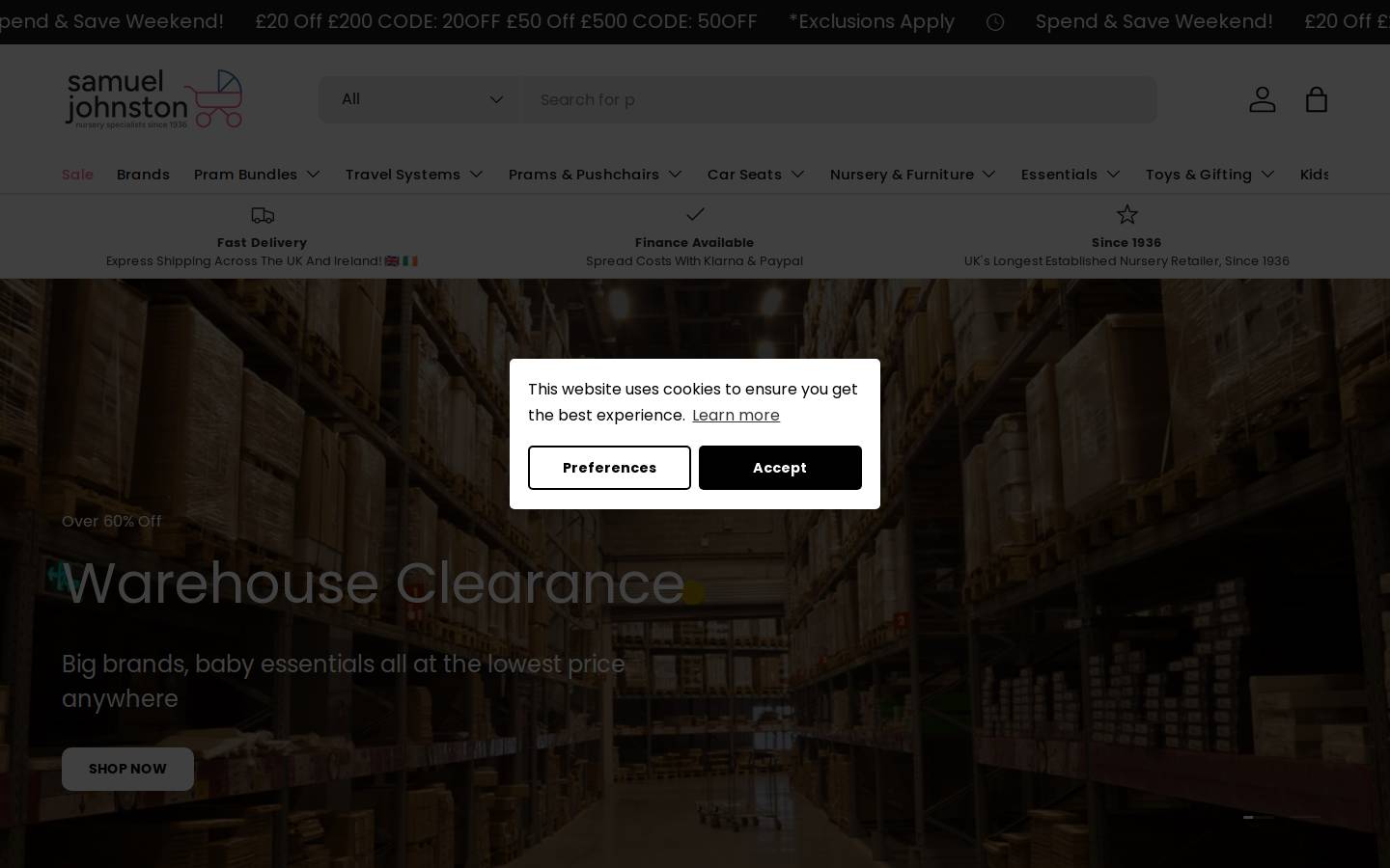Samuel Johnston homepage screenshot