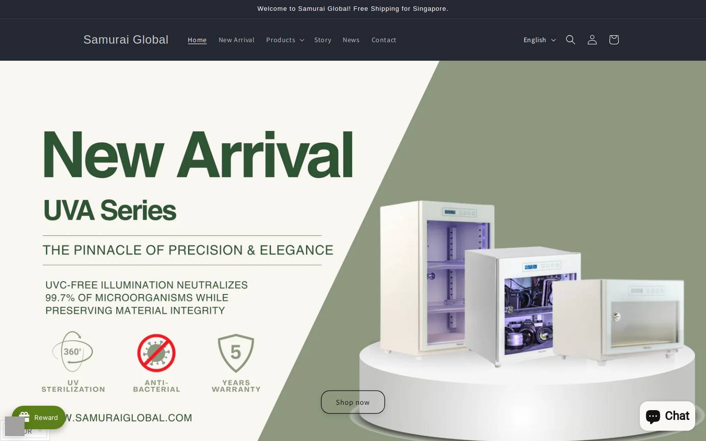 samurai-global.com homepage screenshot