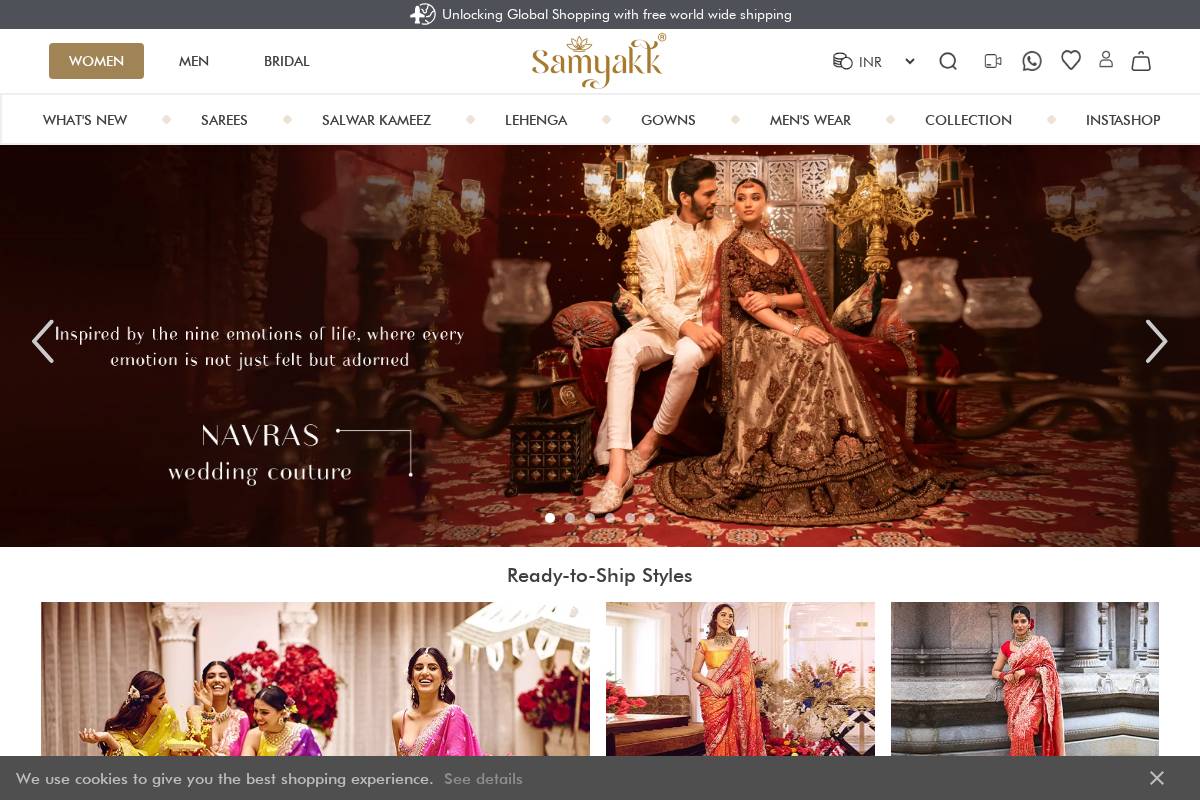 Samyakk homepage screenshot