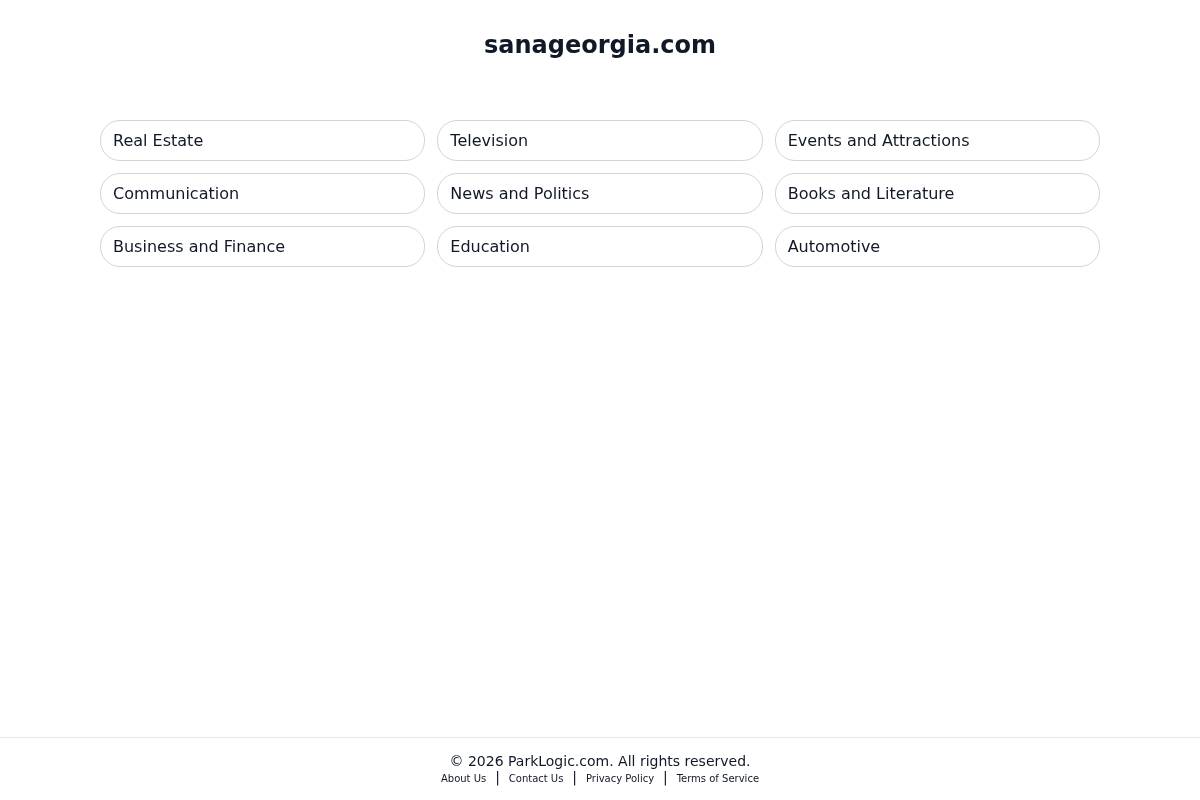 Sanageorgia homepage screenshot
