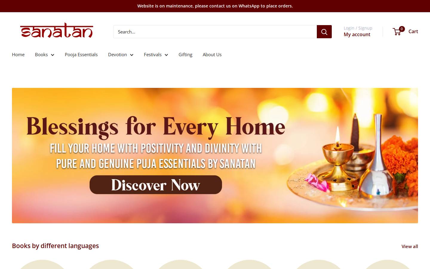 sanatan.in homepage screenshot