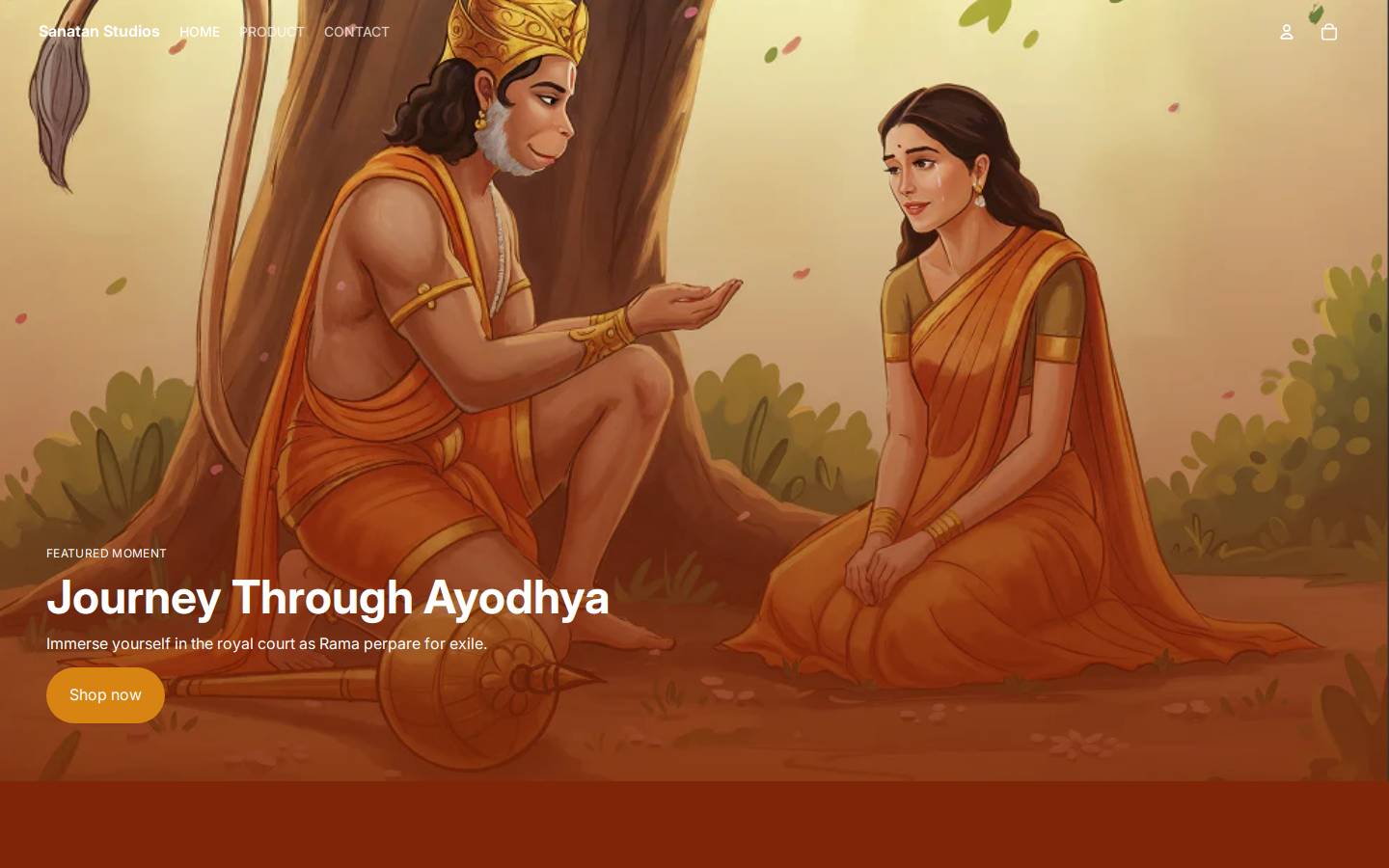 sanatanstudios.com homepage screenshot