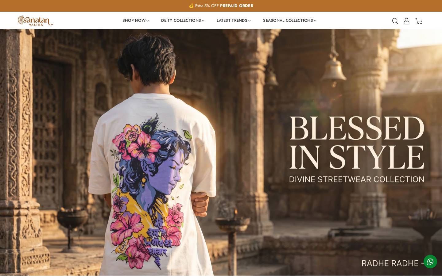 sanatanvastra.com homepage screenshot