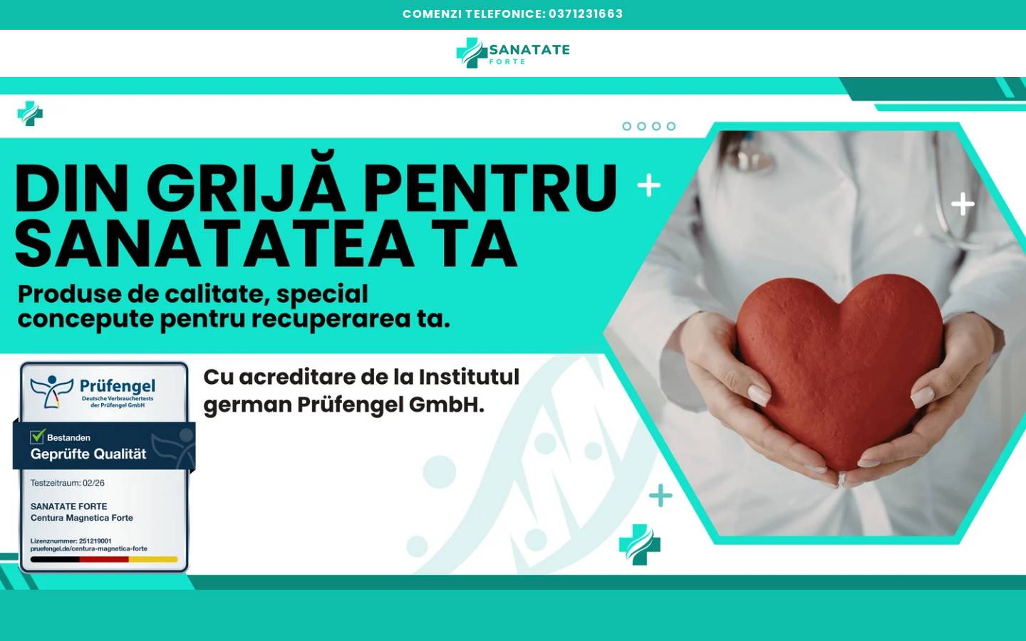 sanatateforte.ro homepage screenshot