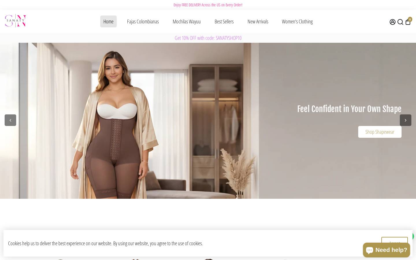 sanatyshop.com homepage screenshot