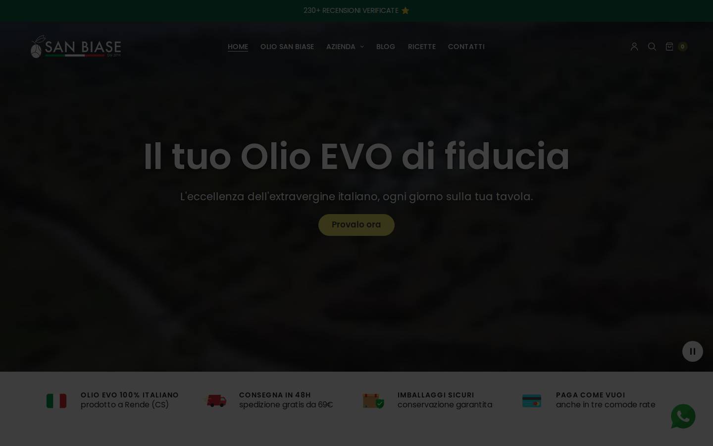 San Biase Store homepage screenshot