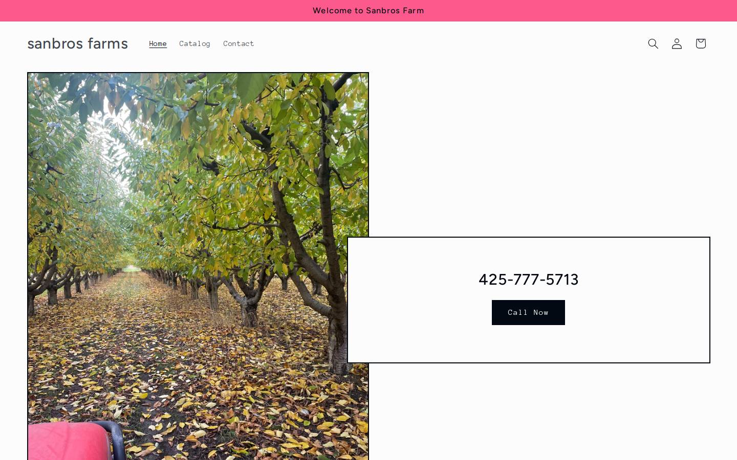 sanbrosfarms.com homepage screenshot