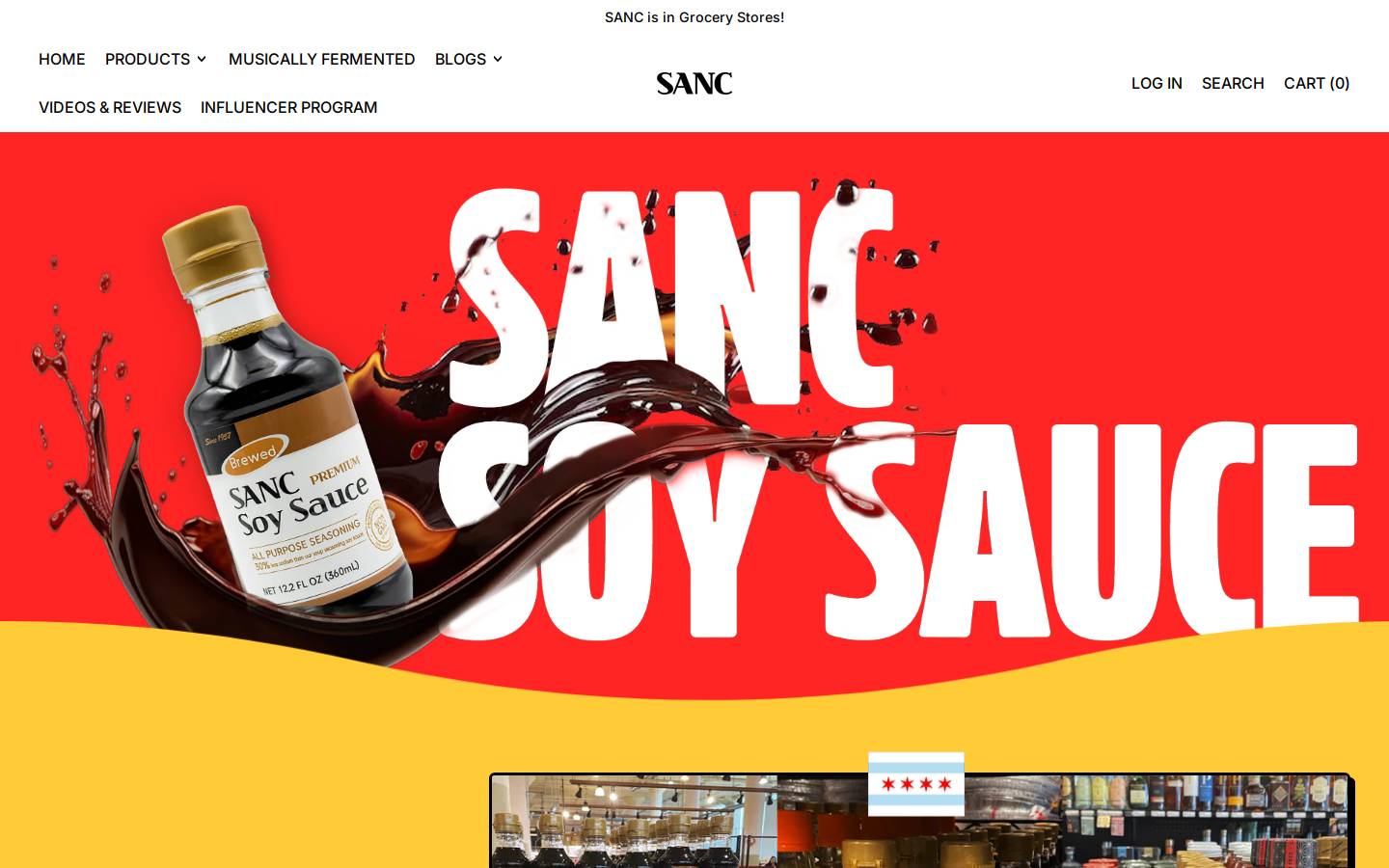 sancfood.com homepage screenshot