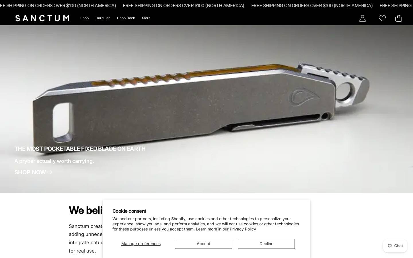 sanctumbrand.com homepage screenshot