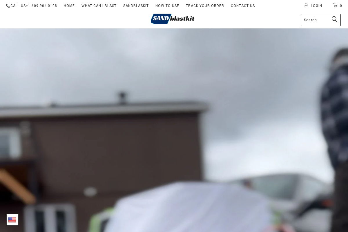 sandblastkits.com homepage screenshot