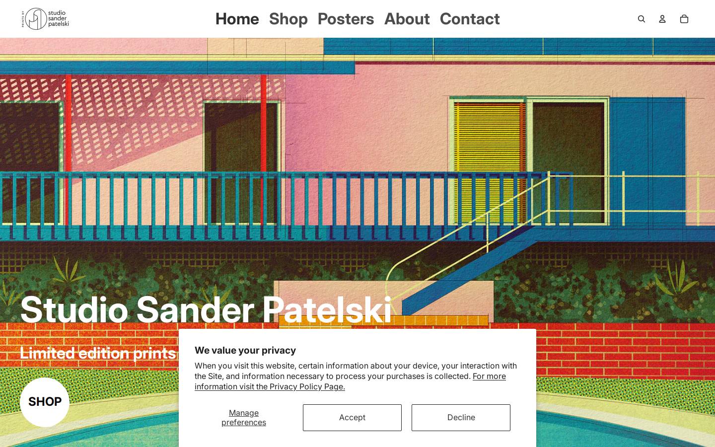 sanderpatelski.com homepage screenshot